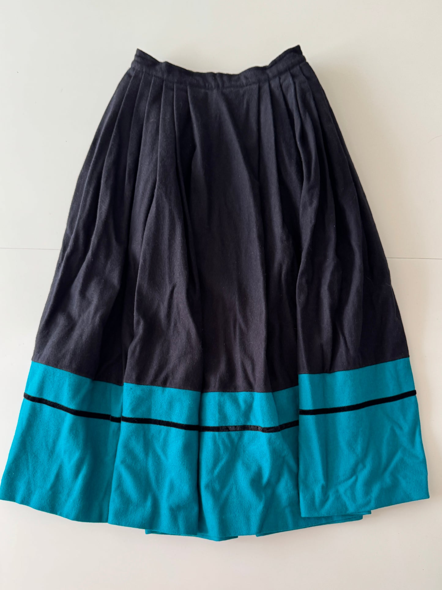 Falda de lana circular, Talla Xs, Mujer