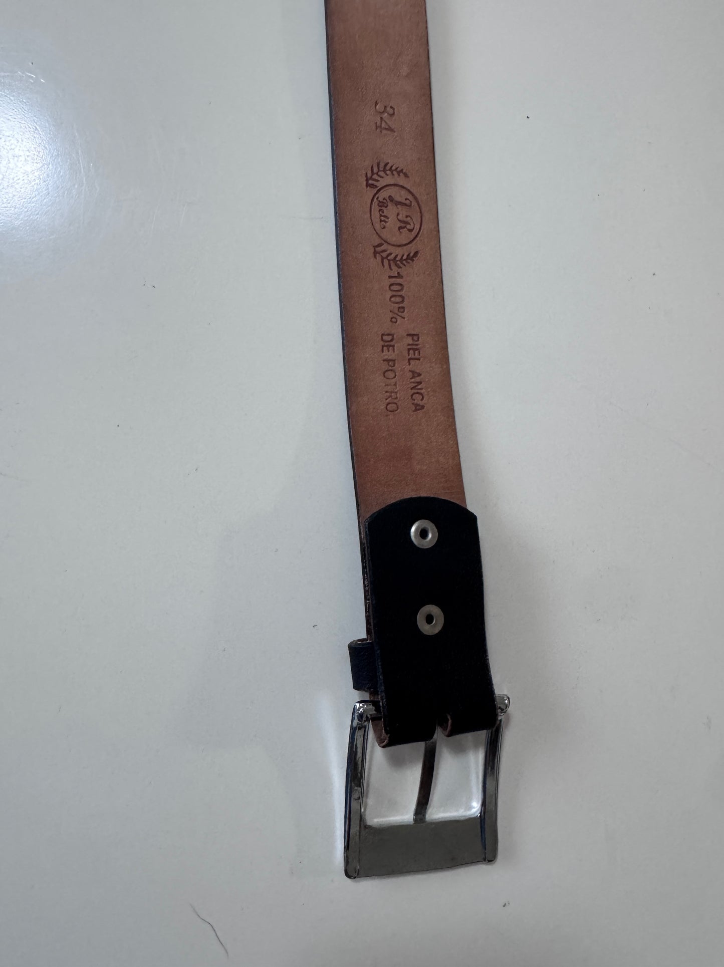 Cinturón de piel artesanal, Talla 34, Hombre