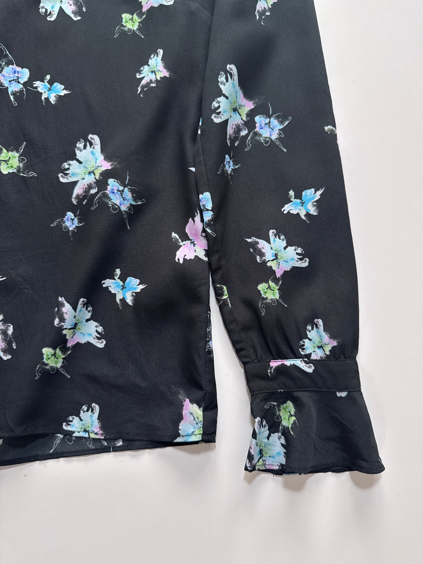 Blusa azul estampada, Talla Xs, Mujer, Banana Republic
