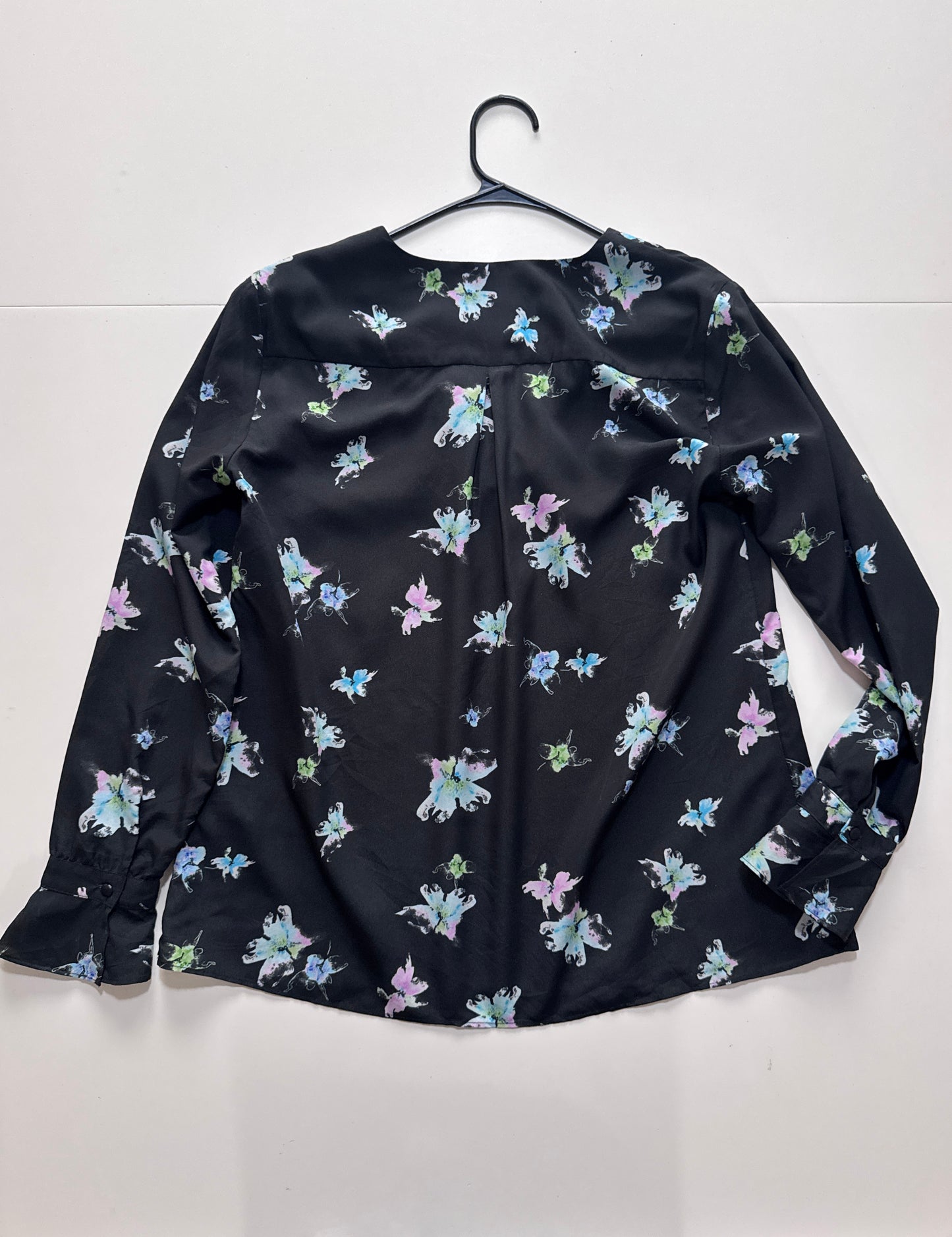 Blusa azul estampada, Talla Xs, Mujer, Banana Republic