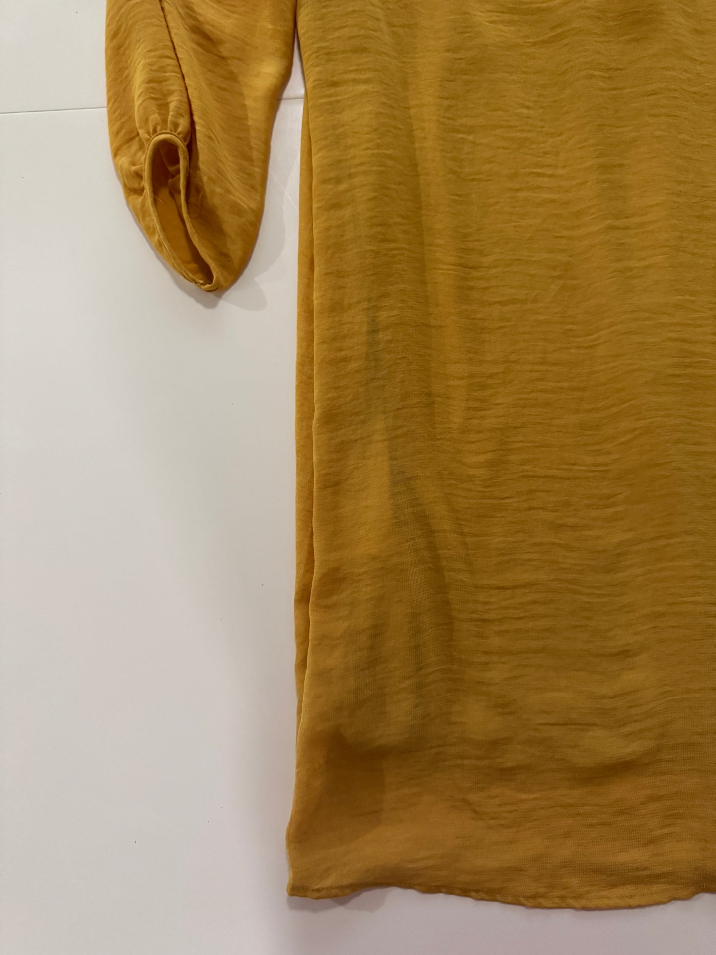 Vestido mostaza, Talla 6, S/M, Mujer, H&M