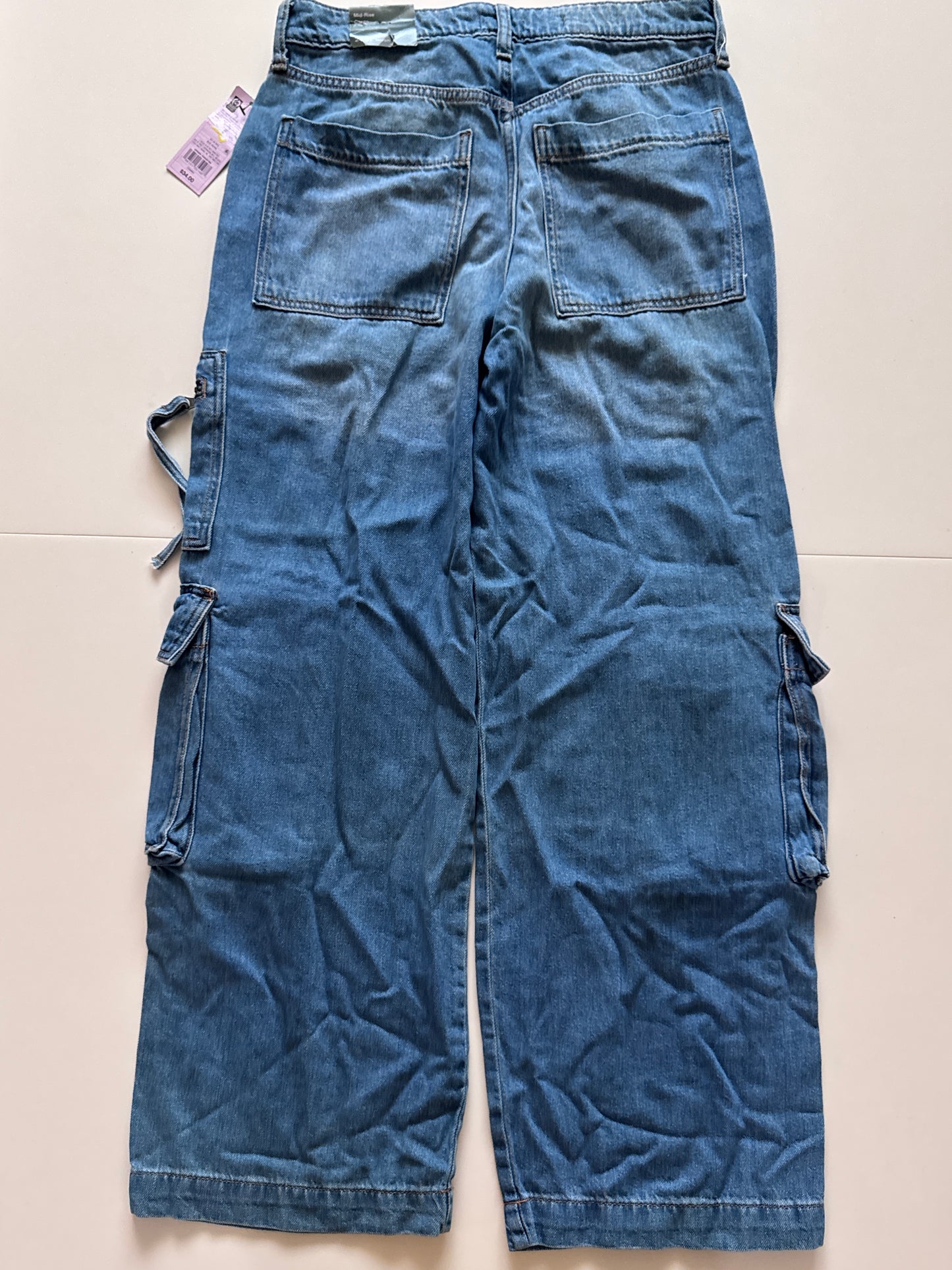 Jeans cargo azules, Talla 2R, Mujer, Wild fable