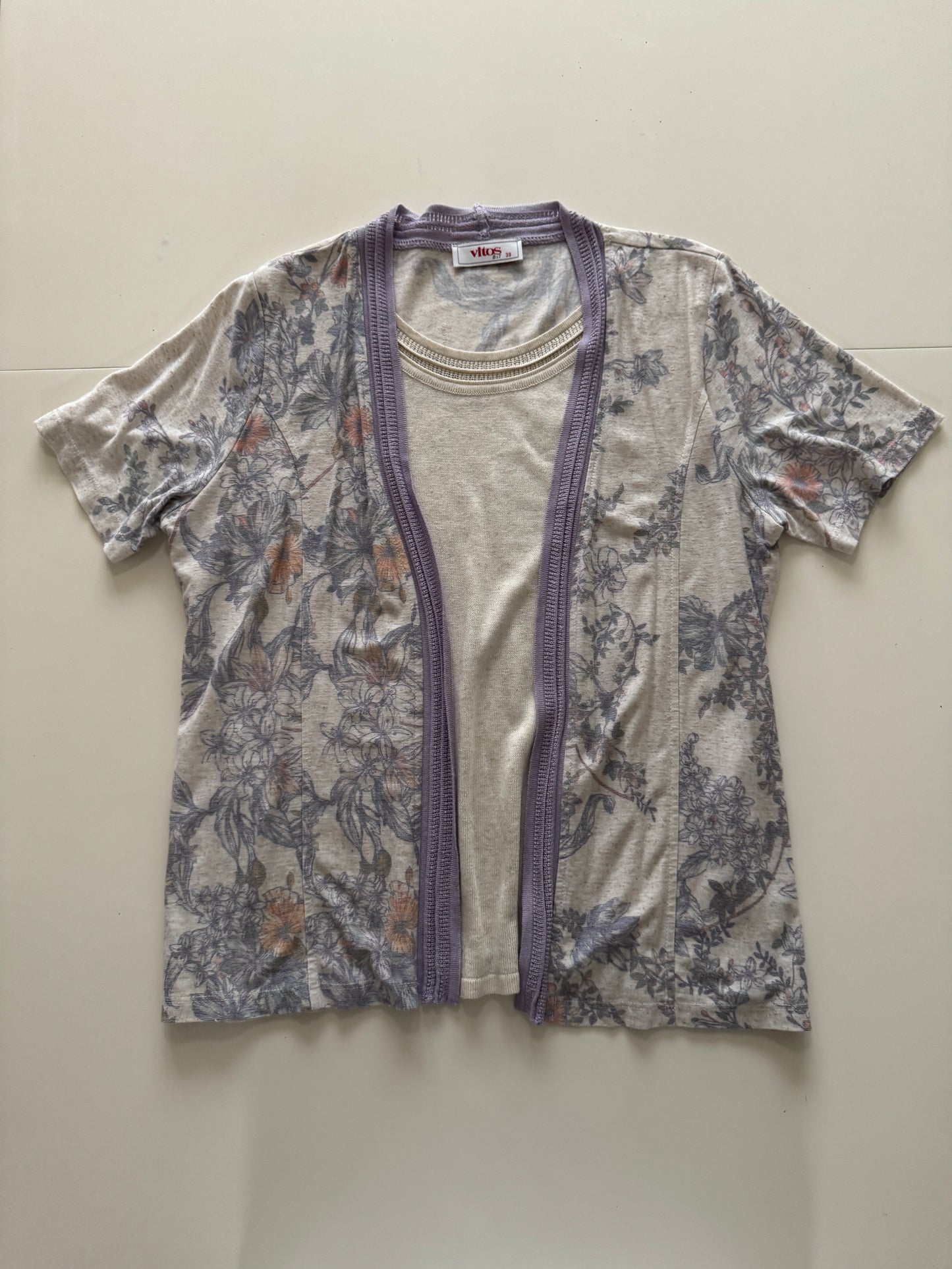 Blusa combinada de punto, Talla 38, L, Mujer, Vitos