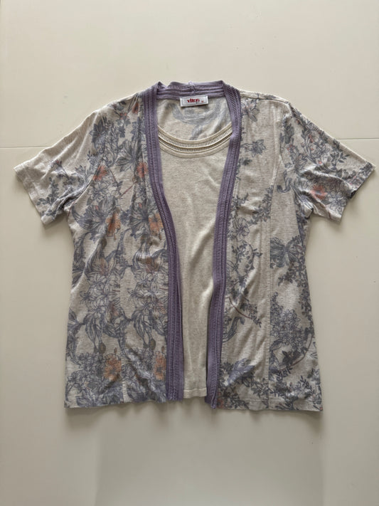 Blusa combinada de punto, Talla 38, L, Mujer, Vitos