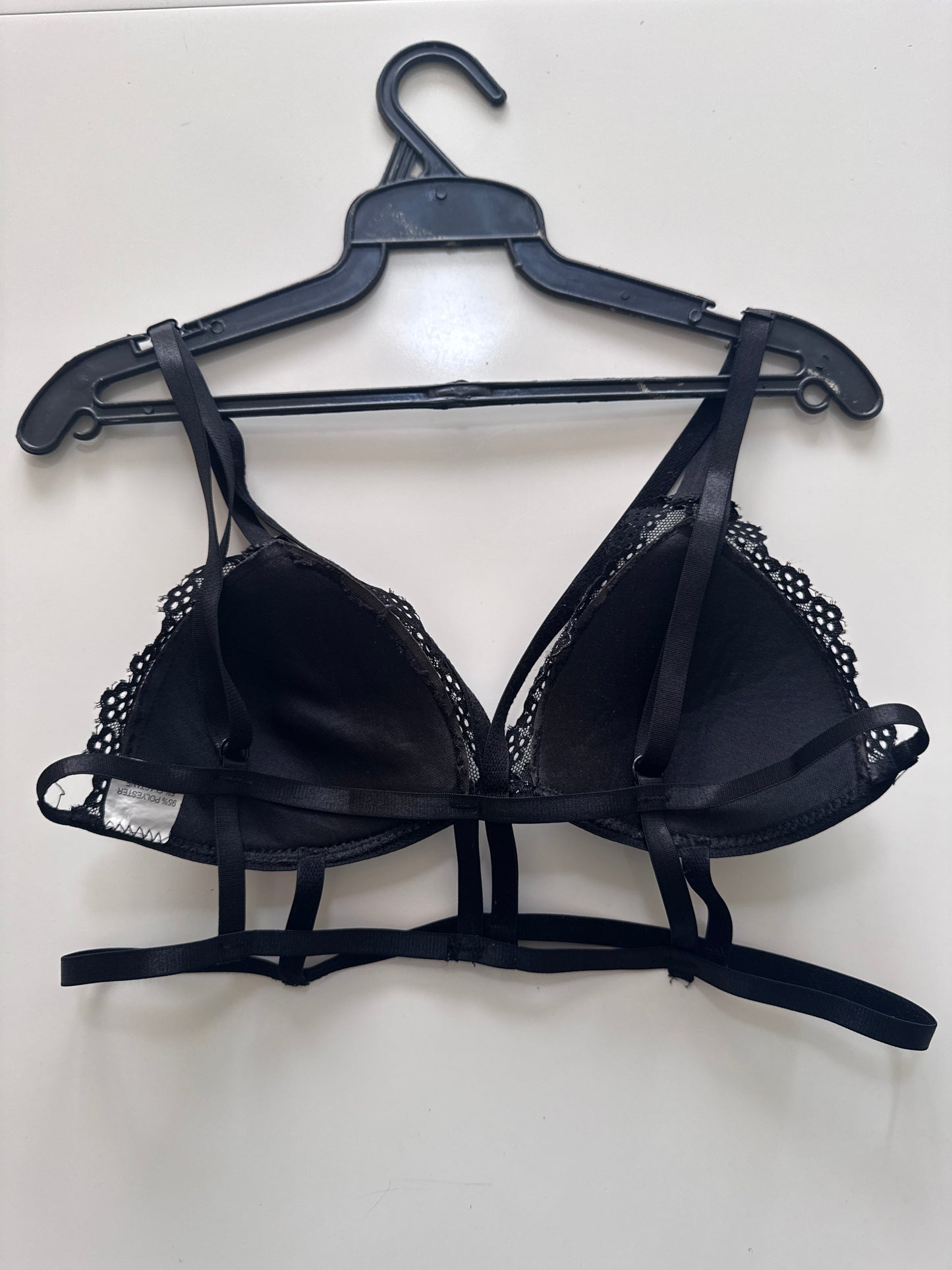 Bralette negro, Talla M, Mujer