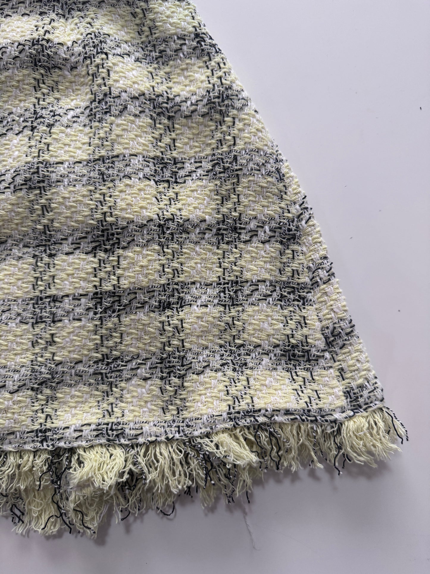 Falda de tweed amarilla, Talla Xs, 24, Mujer, Zara