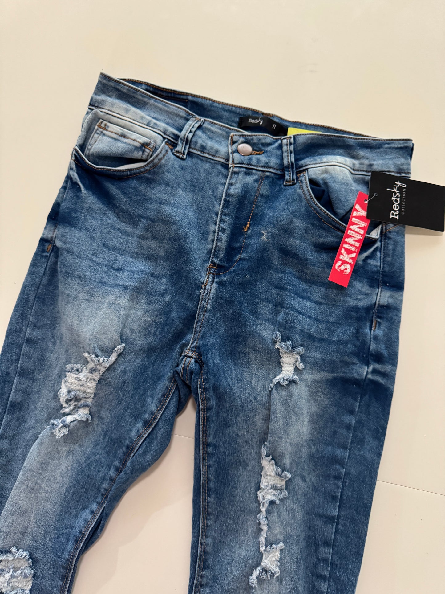 Jeans distress, Talla 11, Mujer, Redsky