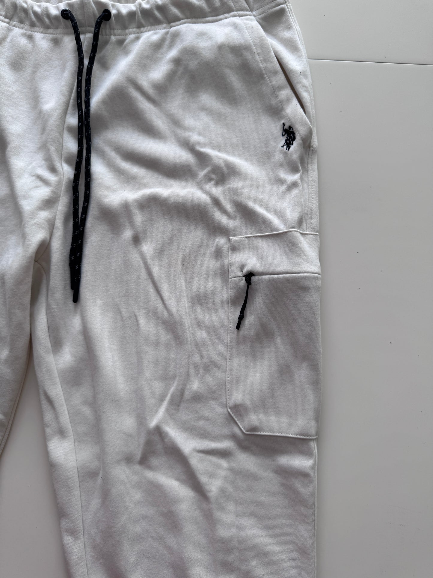 Pants blancos, Talla L, Hombre, U.S. Polo Assn.