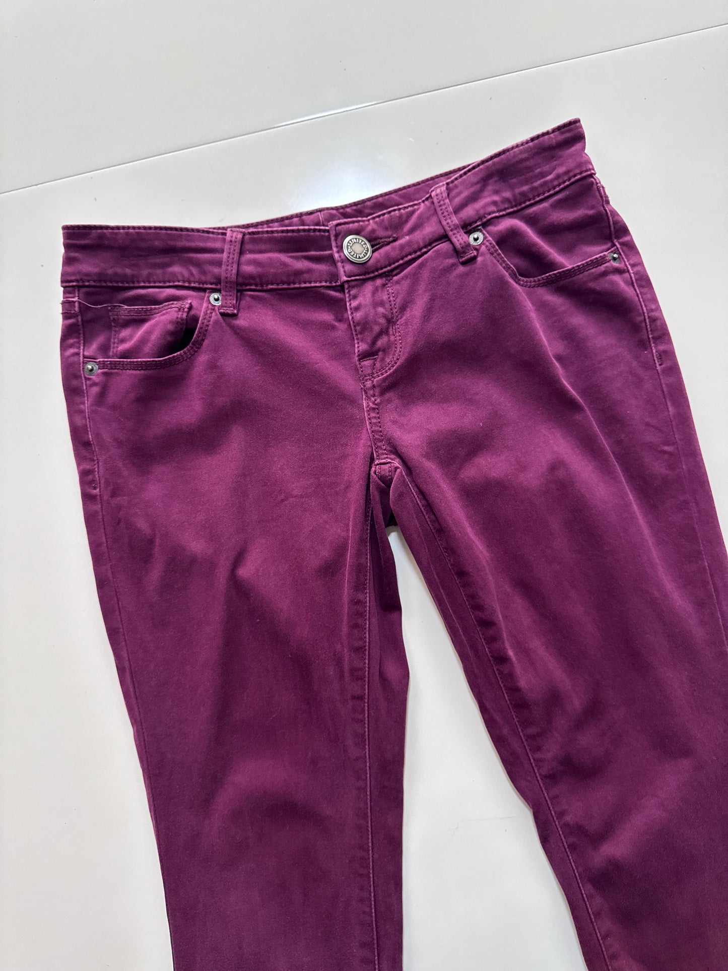 Skinny jeans vino, Talla 0 Petite, Mujer, The limited
