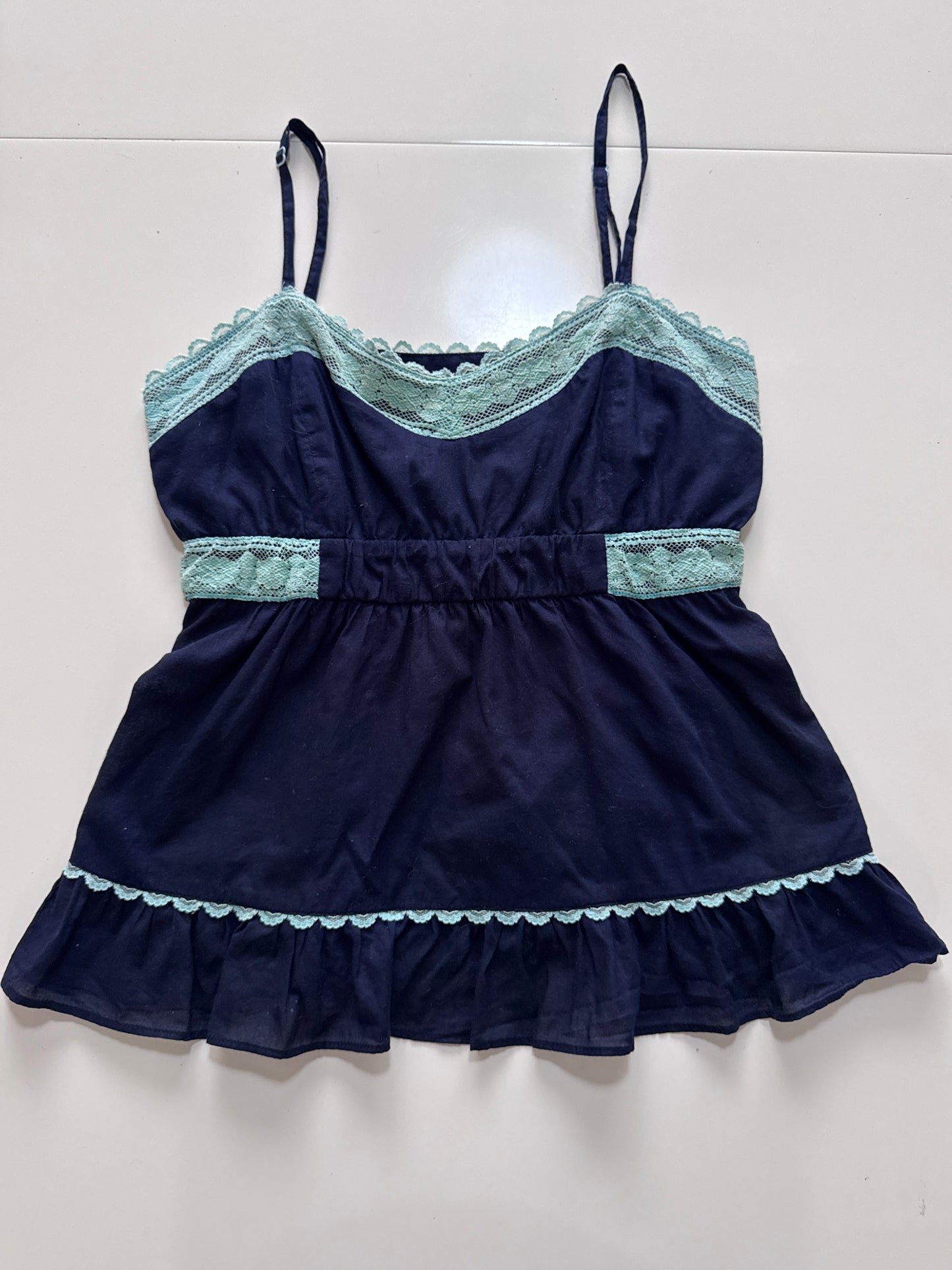 Top azul, Talla S, Mujer, Feather Bone