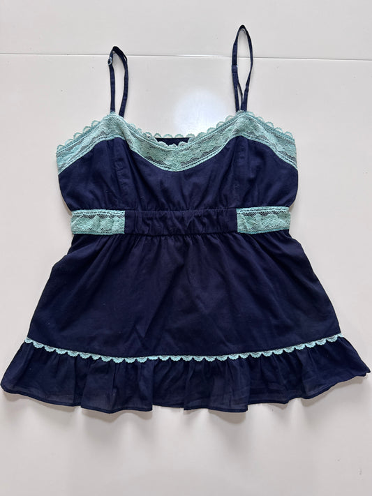 Top azul, Talla S, Mujer, Feather Bone