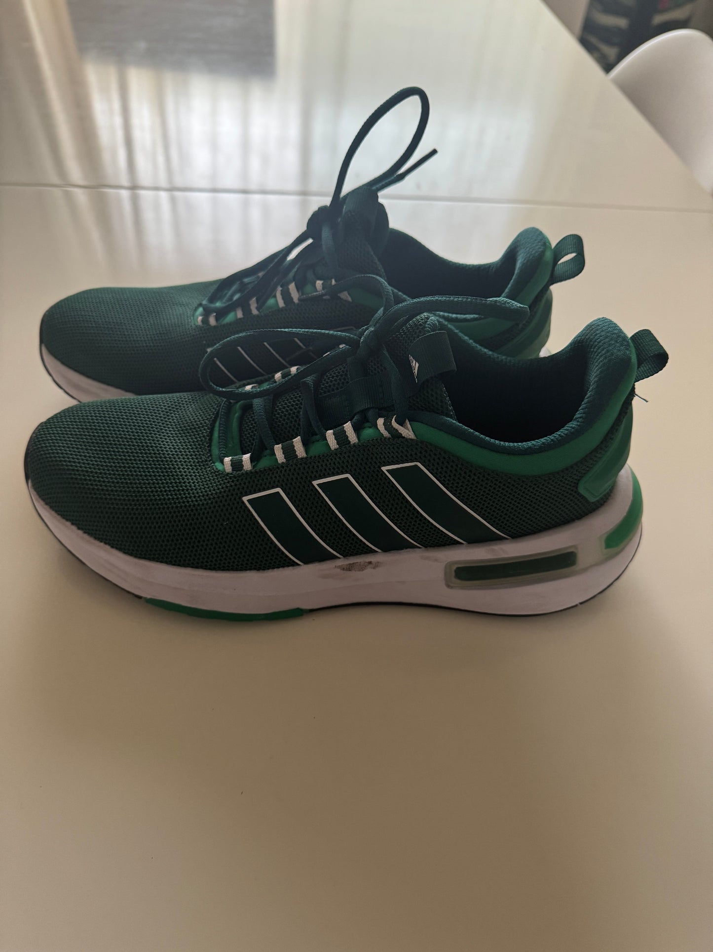Tenis verdes Cloudfoam, Talla 8.5Usa, Adidas, Hombre