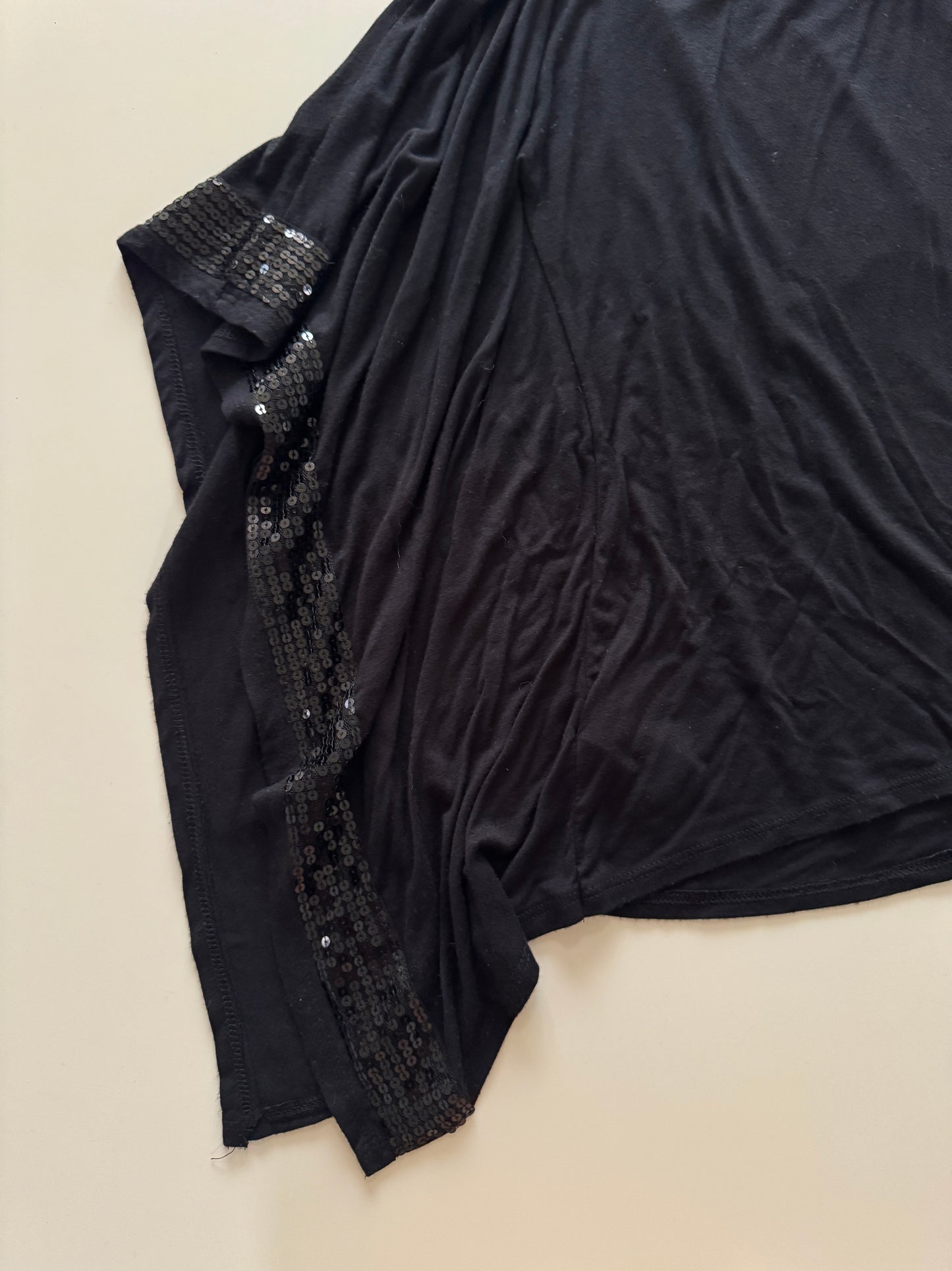 Blusa asimétrica con lentejuelas, Talla S, Mujer, Forever 21