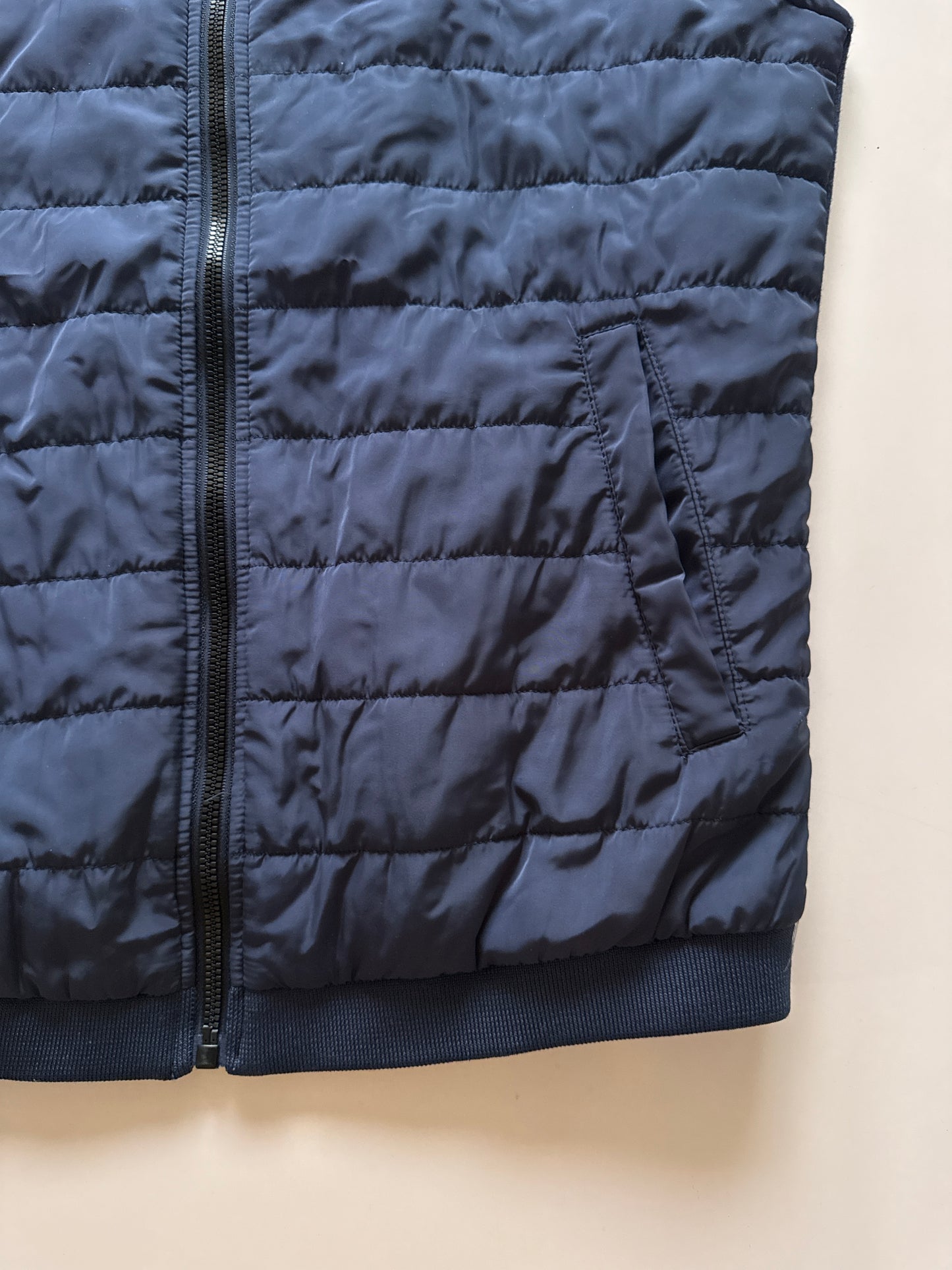 Chaleco ligero azul, Talla M, Hombre, Zara Man