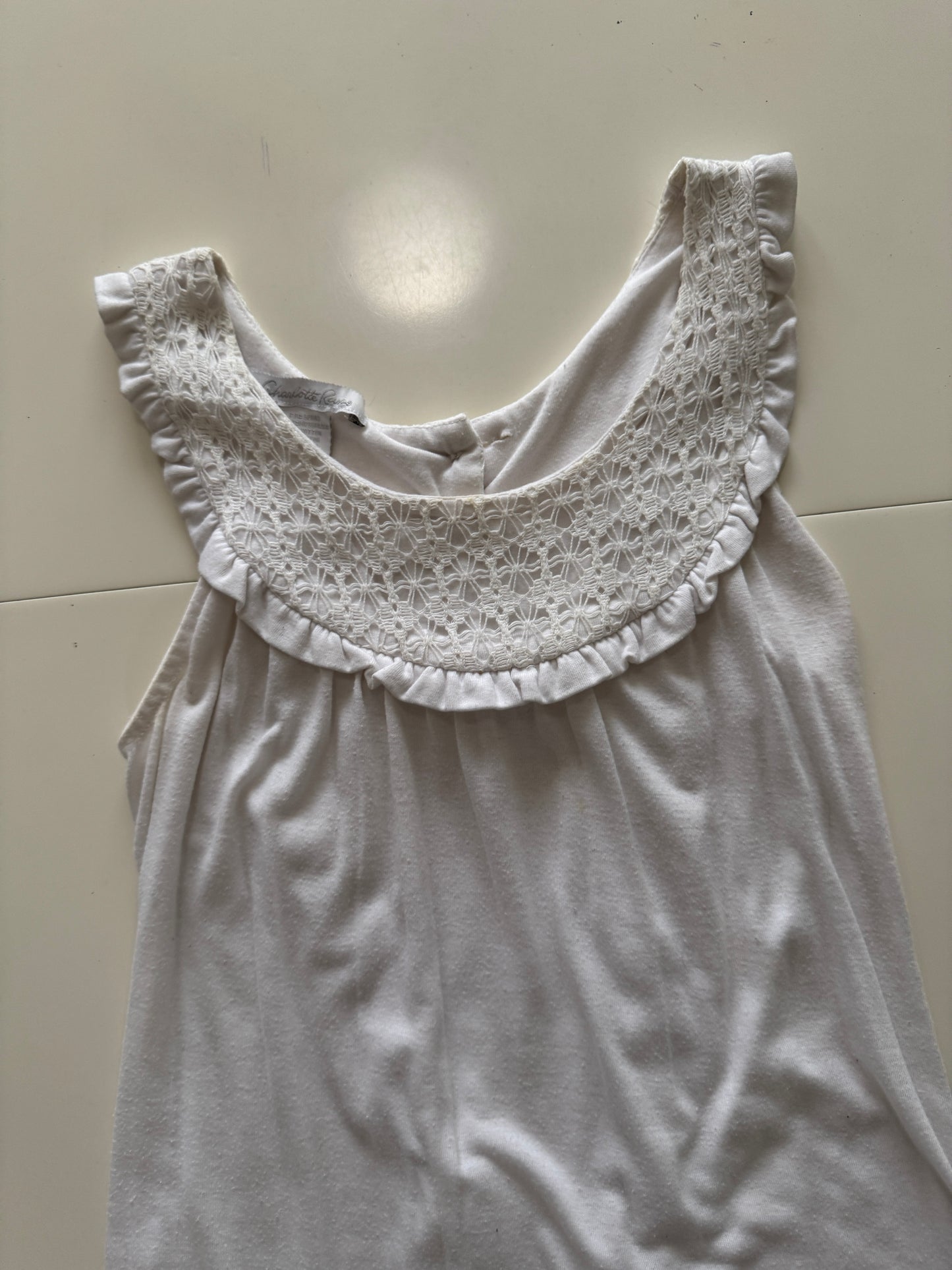 Blusa blanca, Talla S, Mujer, Charlotte Russe
