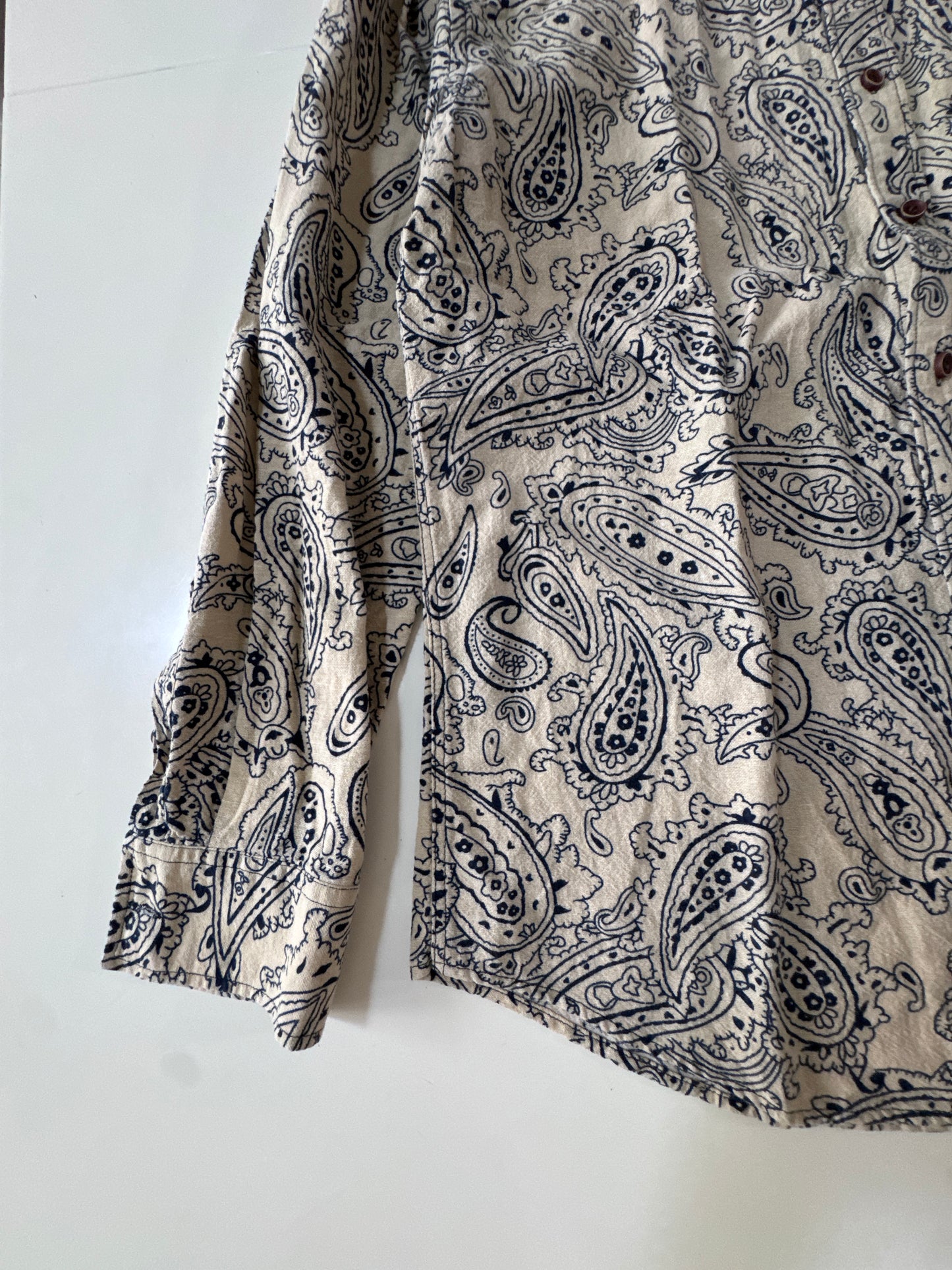 Camisa de lino estampado, Talla 5xl, Mujer