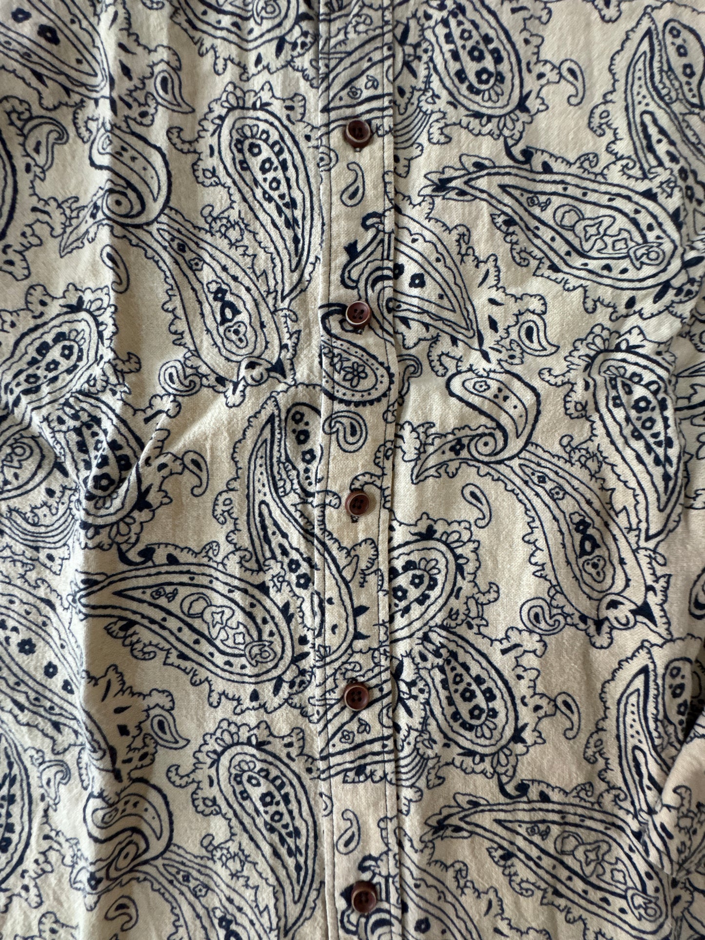 Camisa de lino estampado, Talla 5xl, Mujer