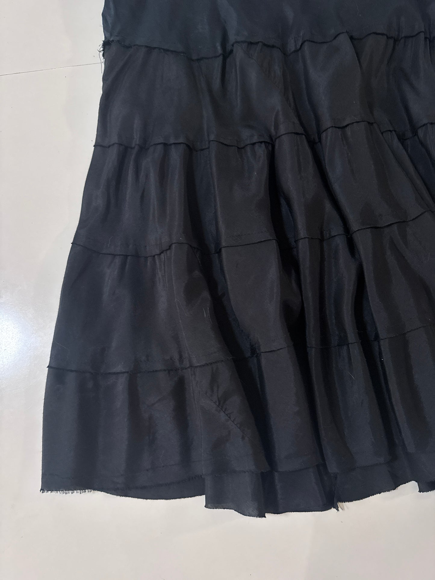 Falda negra campirana, Talla 16w, Mujer, Bohemian Cafe