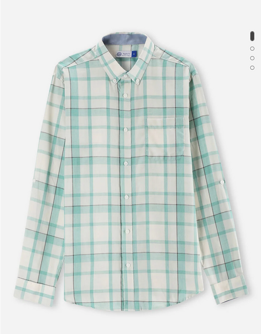 Camisa de cuadros manga larga, Talla EEG, Hombre