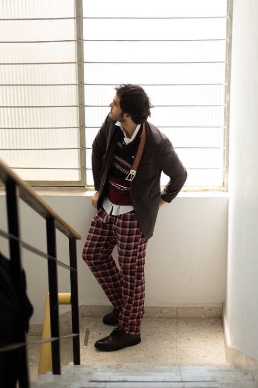 Pantalon pijama de cuadros, Talla L, Hombre, Perry Ellis