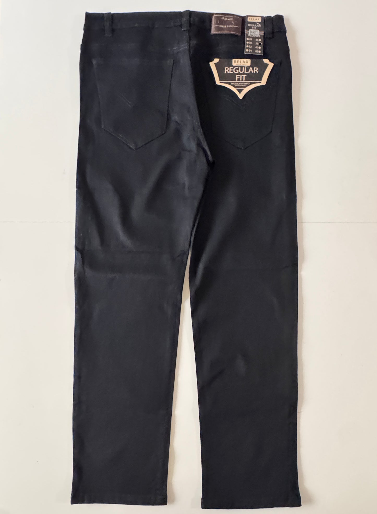 Jeans vaqueros negros, Talla 38, Hombre, Relax