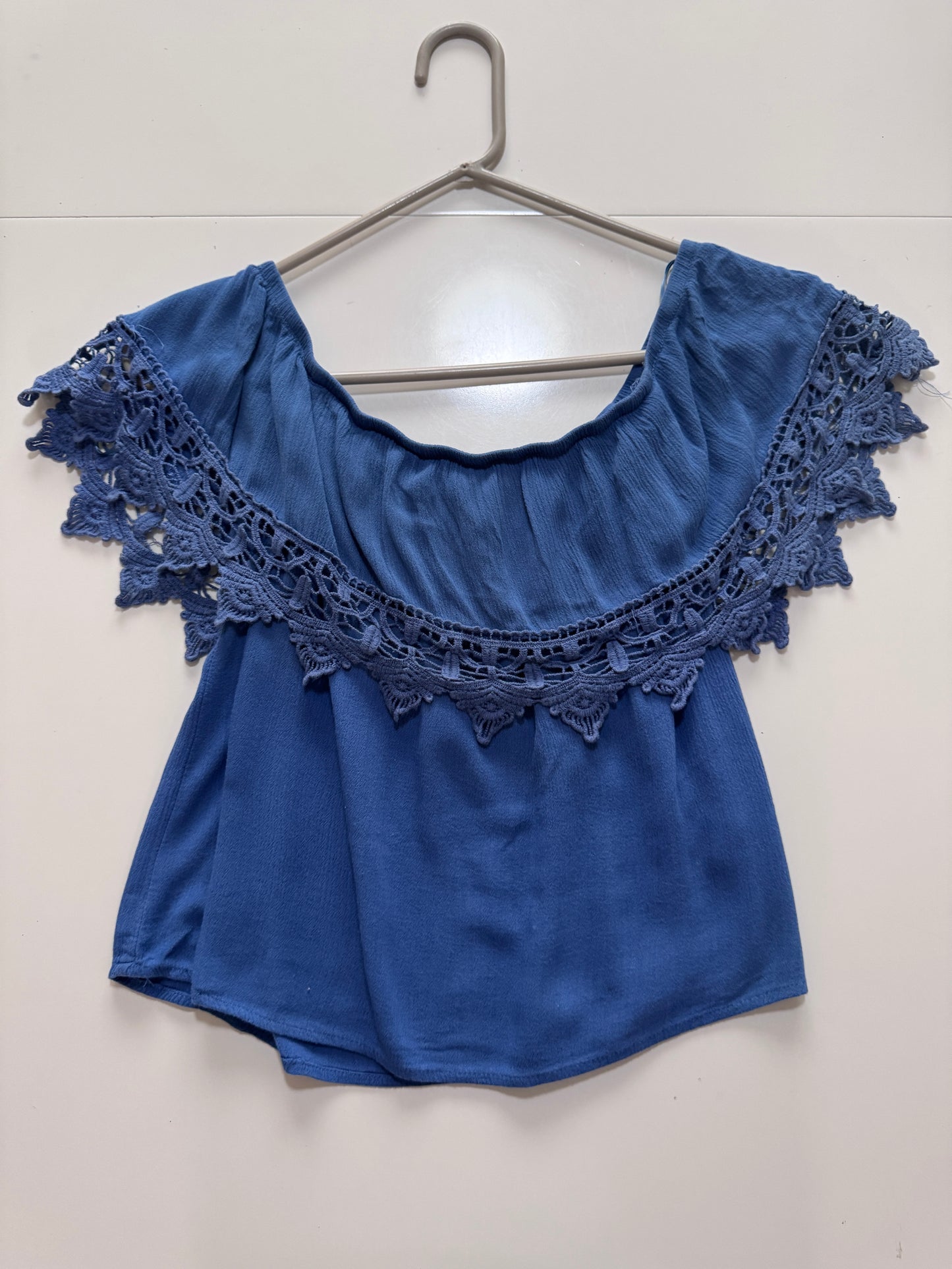 Blusa de verano celeste, Talla S, Mujer, Ambiance