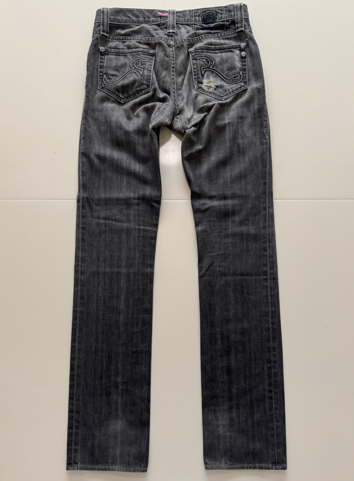 Jeans reparados grises, Talla 30, Hombre