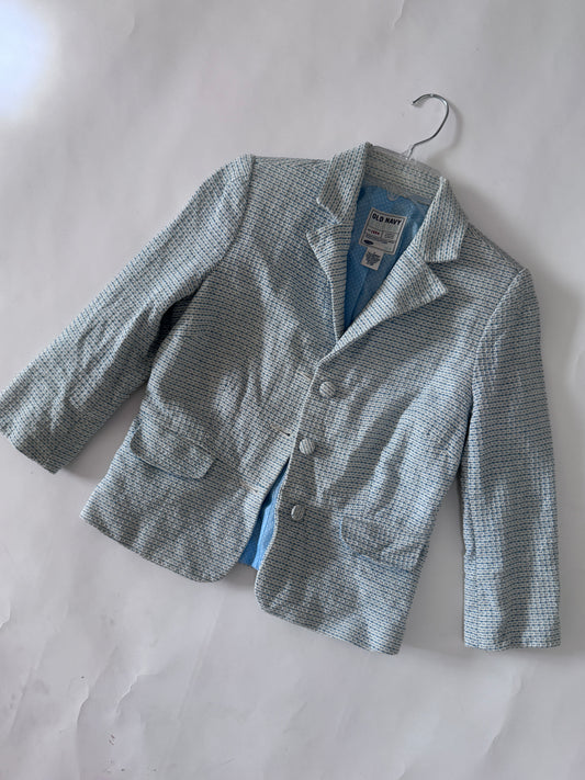 Blazer manga 3/4 Celeste, Talla S, Mujer, Old Navy