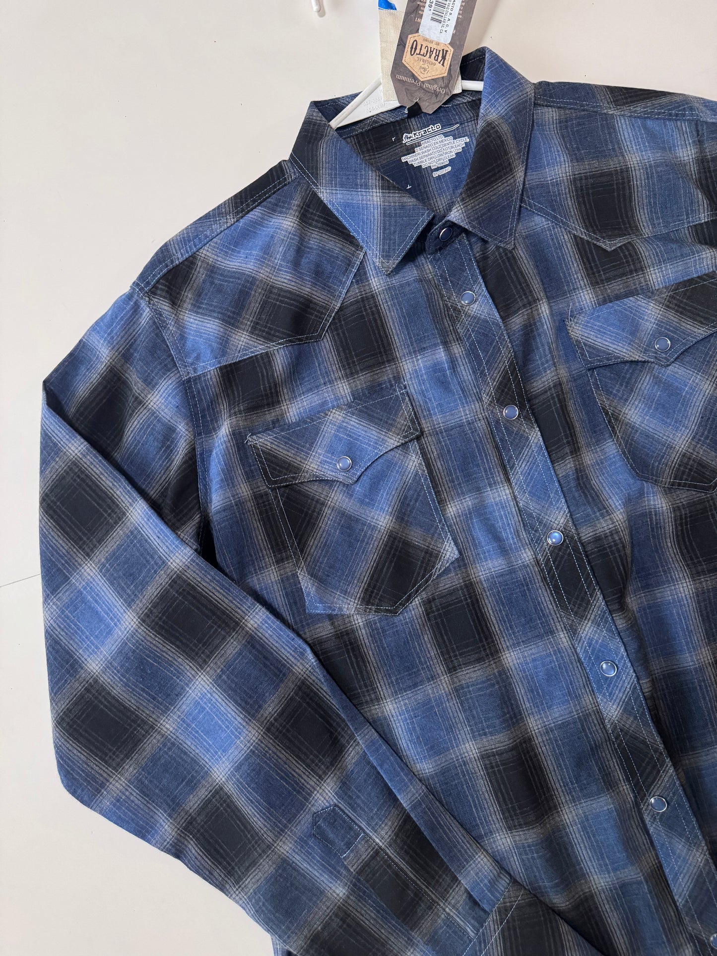 Camisa vaquera azul, Talla Xl, Hombre, Kracto