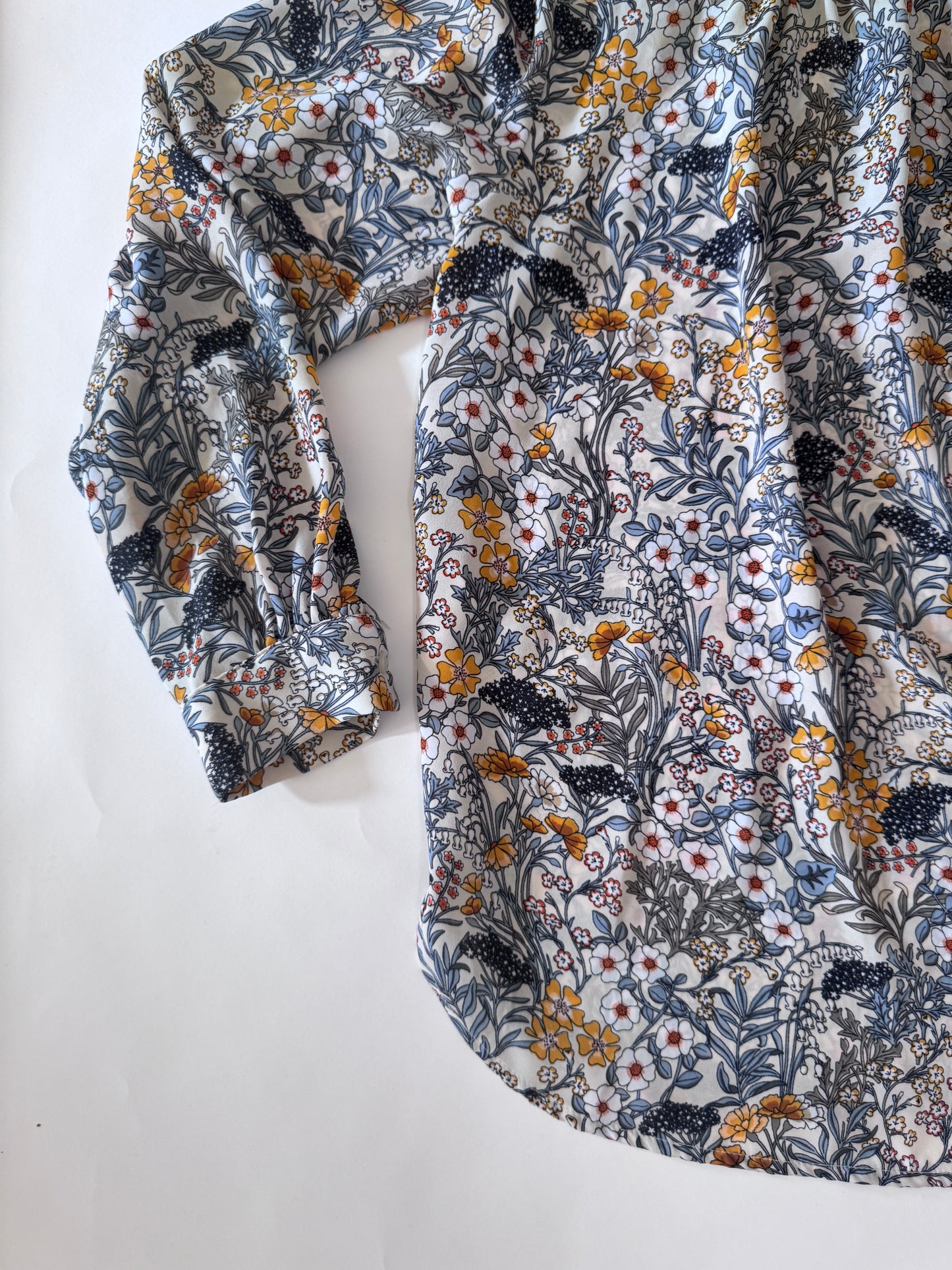 Camisa estampada, manga larga, Talla 14, xl, Mujer, H&M