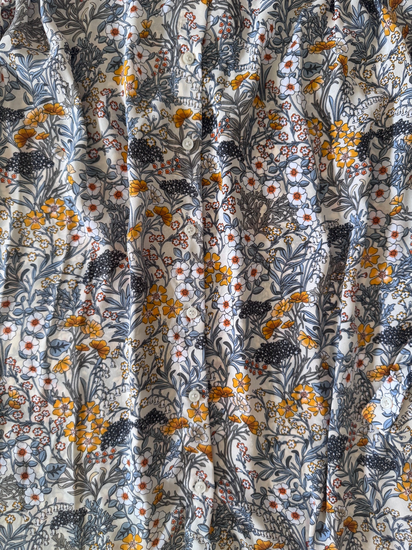 Camisa estampada, manga larga, Talla 14, xl, Mujer, H&M