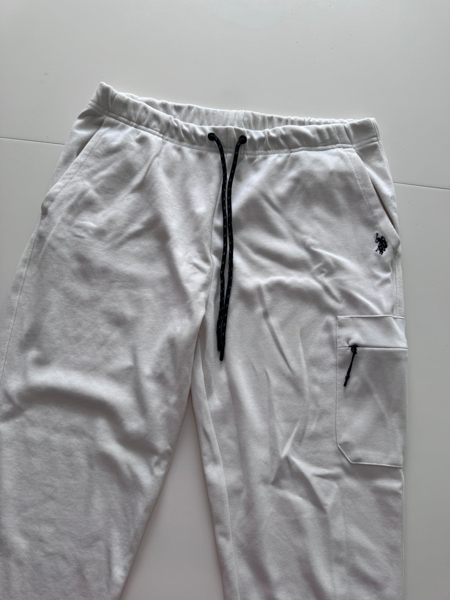 Pants blancos, Talla L, Hombre, U.S. Polo Assn.