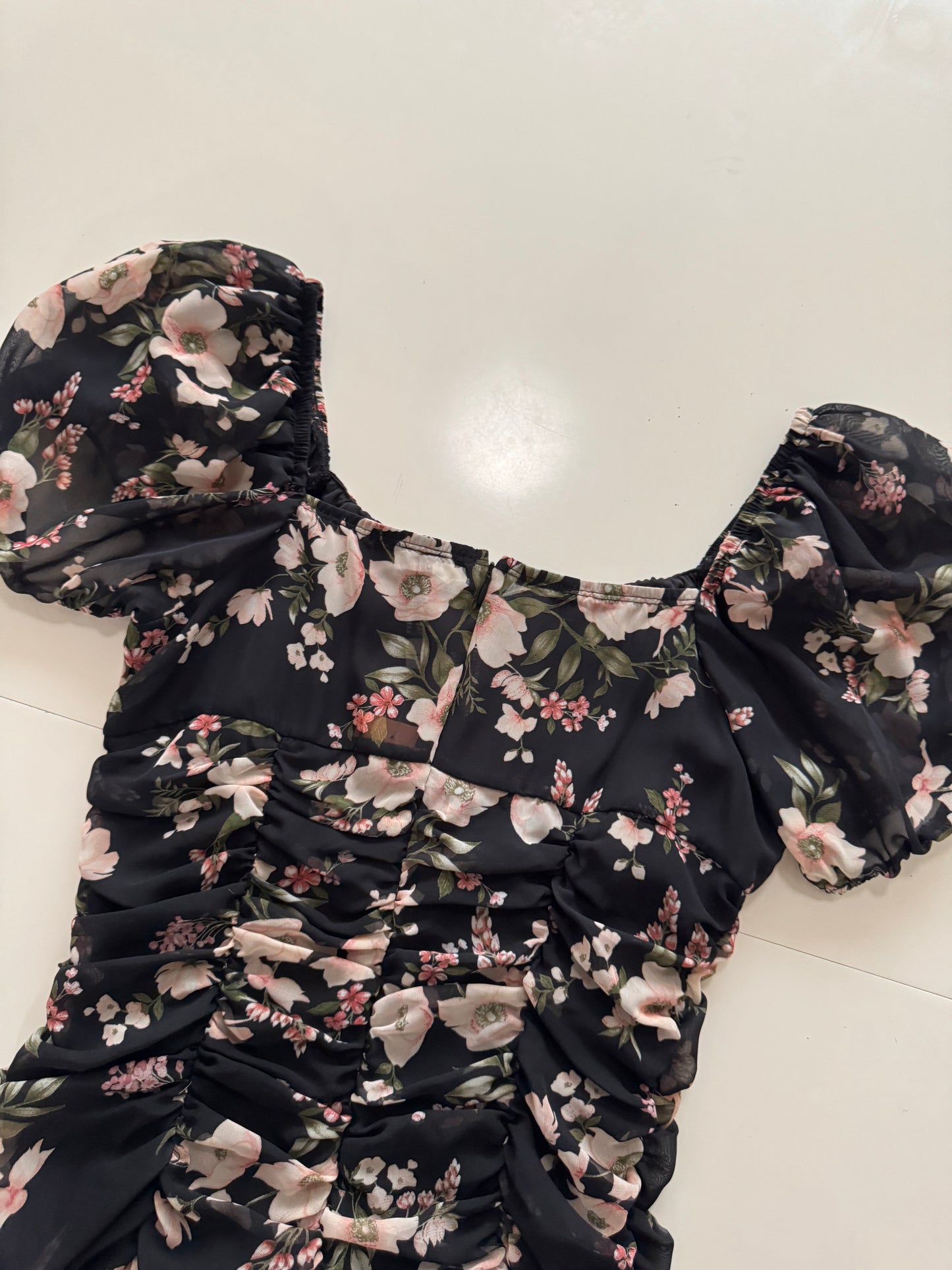 Vestido estampado flores, Talla M, Mujer, Lavoro