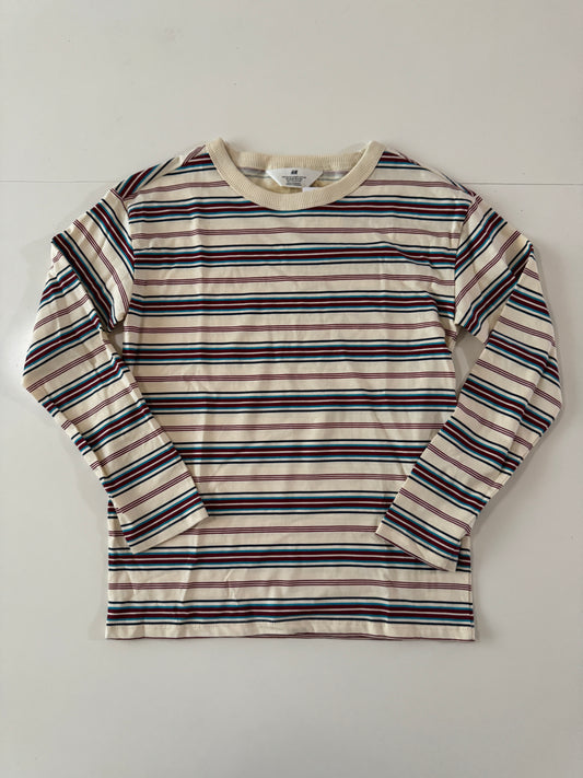 Playera manga larga de rayas, Talla 8-10 años, Niño, H&M