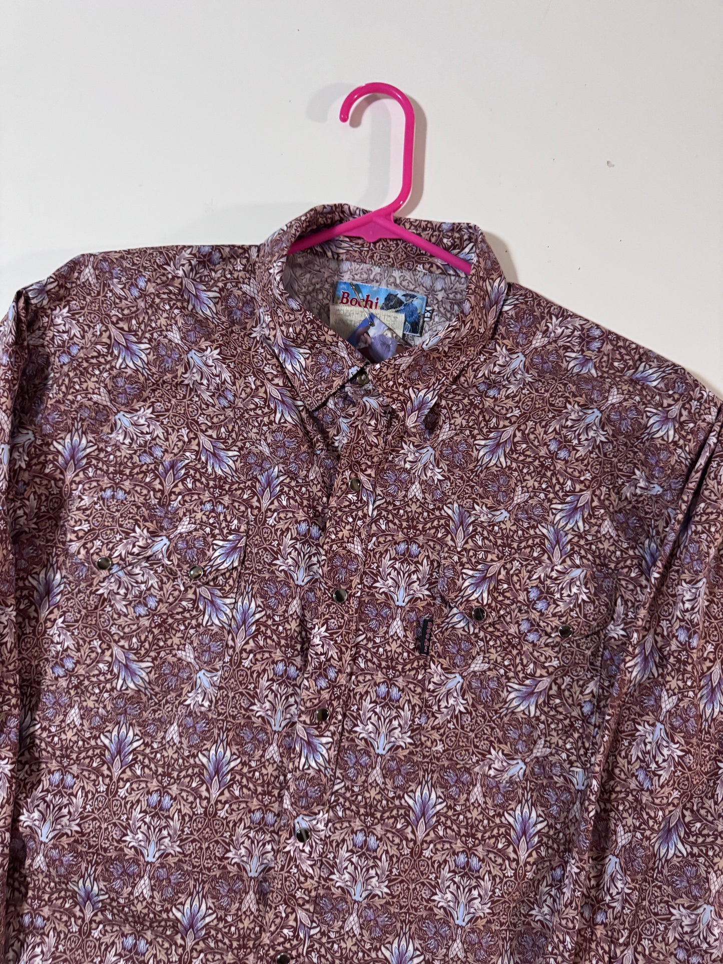 Camisa vaquera estampada, Talla XL, Hombre, Bochi