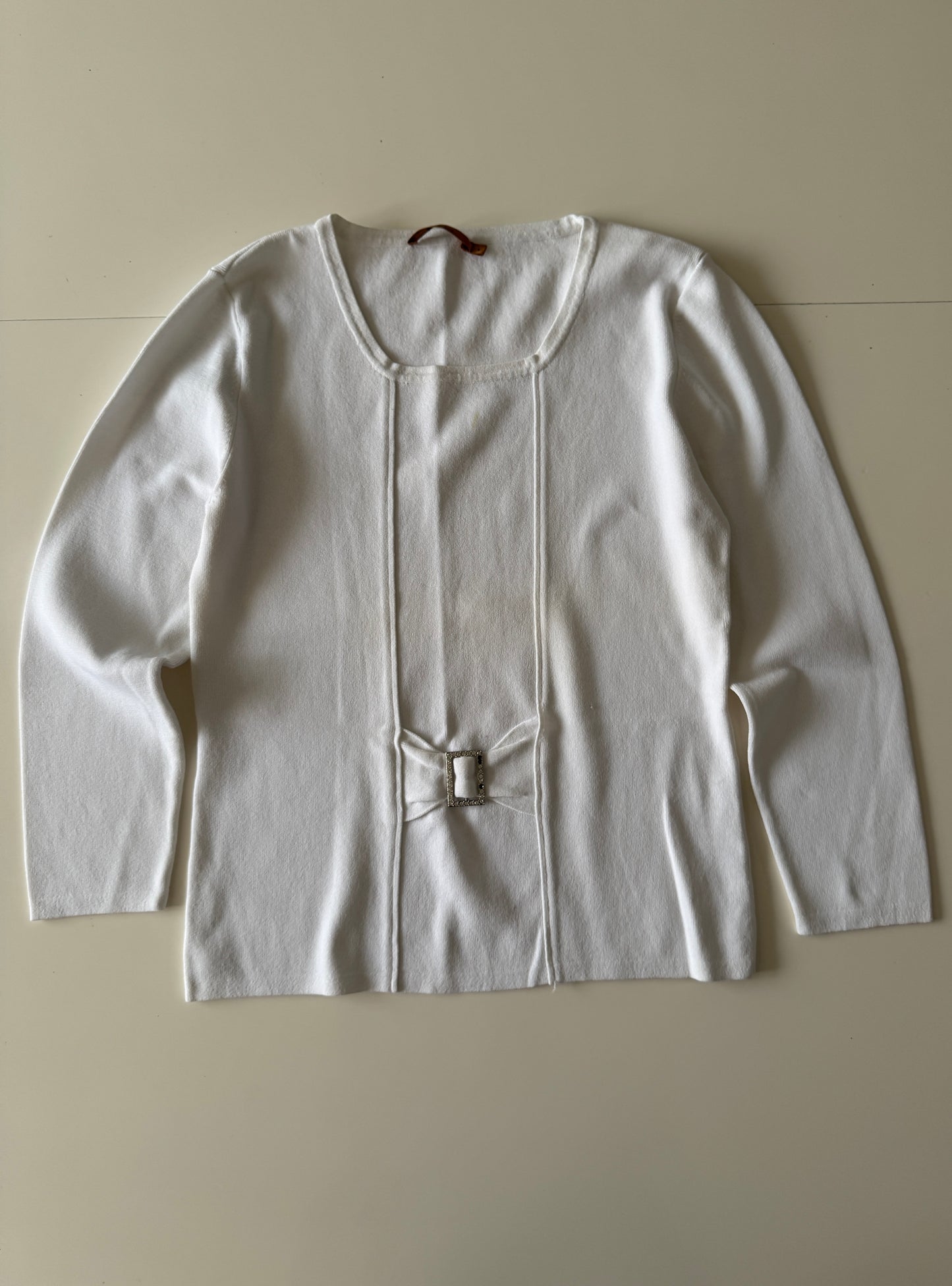 Blusa de punto con hebilla, Talla L, Mujer, Belldini