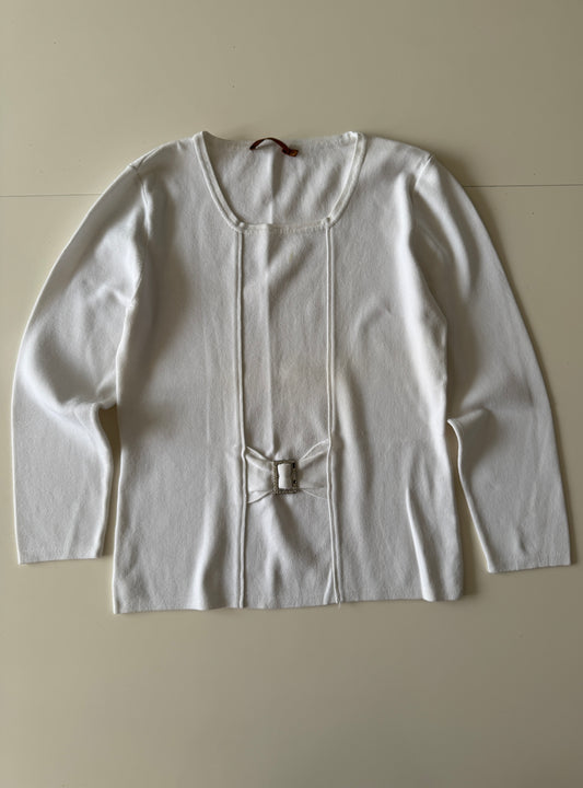 Blusa de punto con hebilla, Talla L, Mujer, Belldini