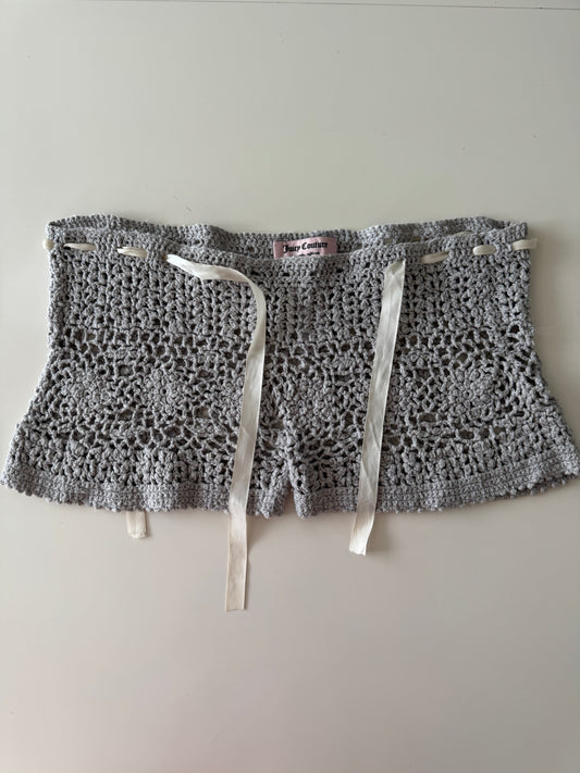 Shorts de crochet grises, Talla S, Mujer, Juicy Couture