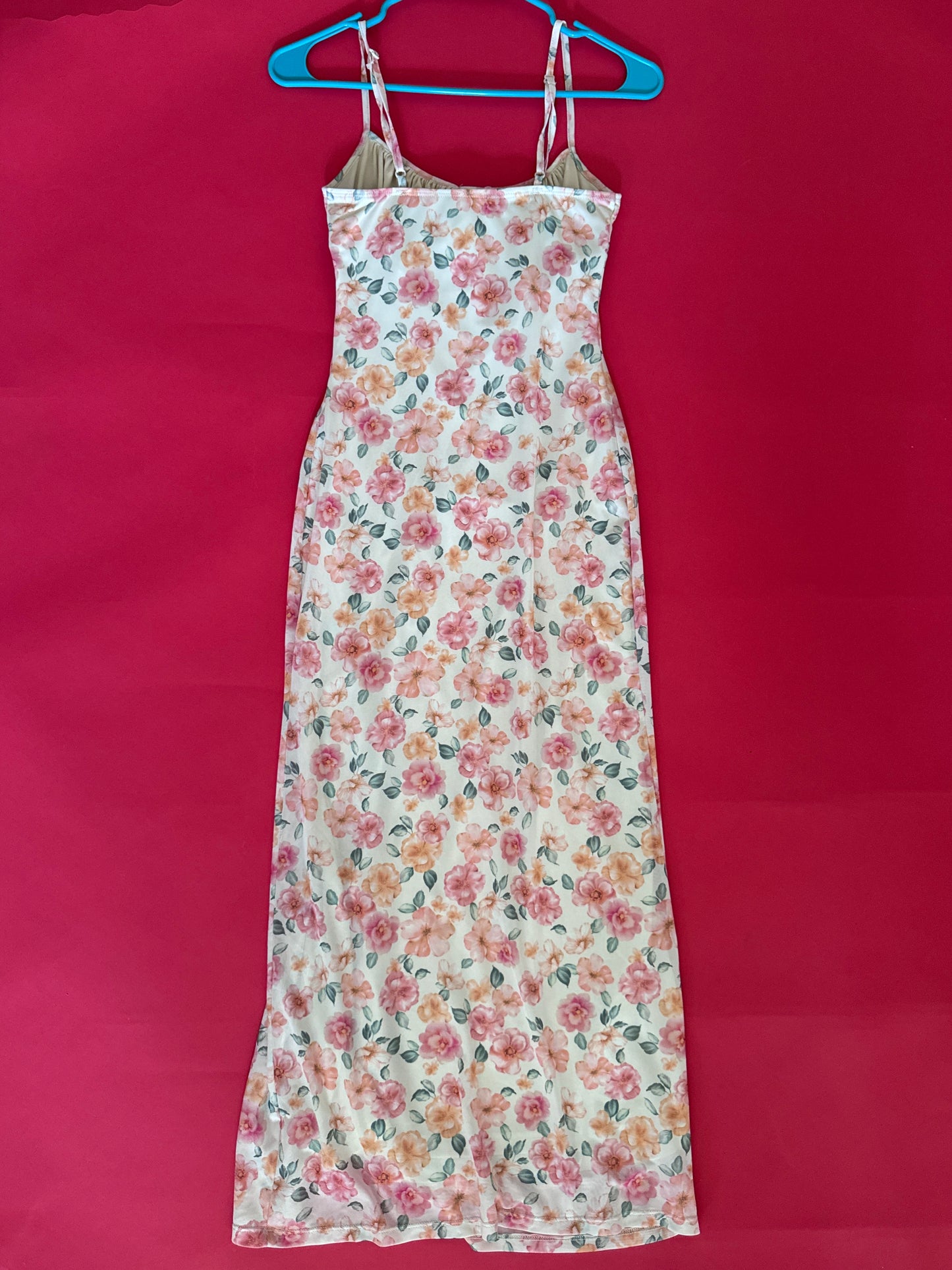 Vestido estampado de mesh, Talla XS, Mujer