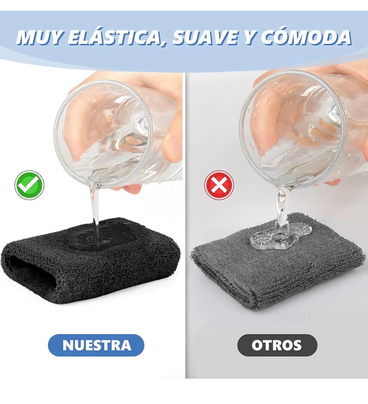 Muñequera de sudor gris