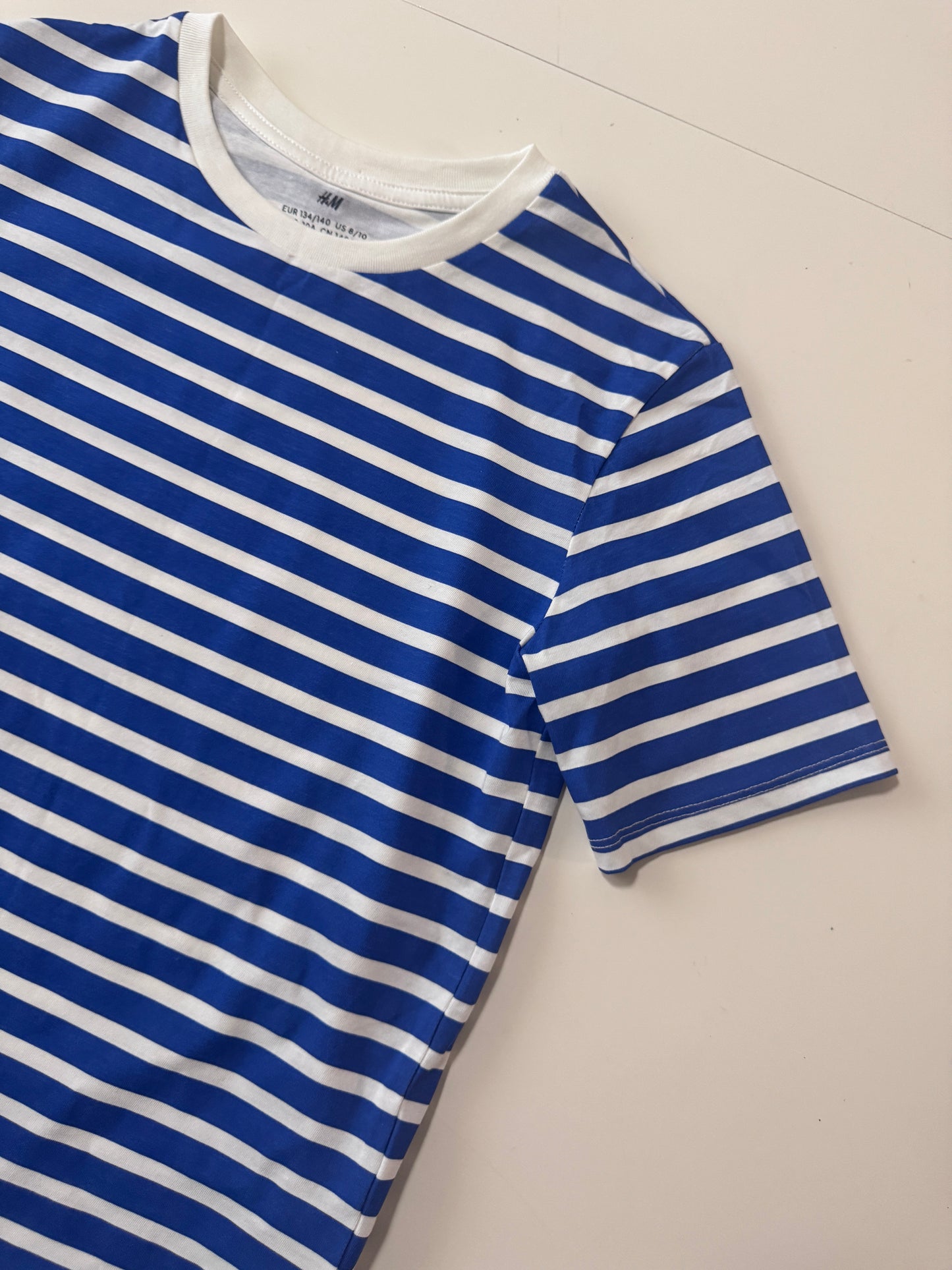 Playera de rayas azul, Talla 8-10 años, Niño, H&M