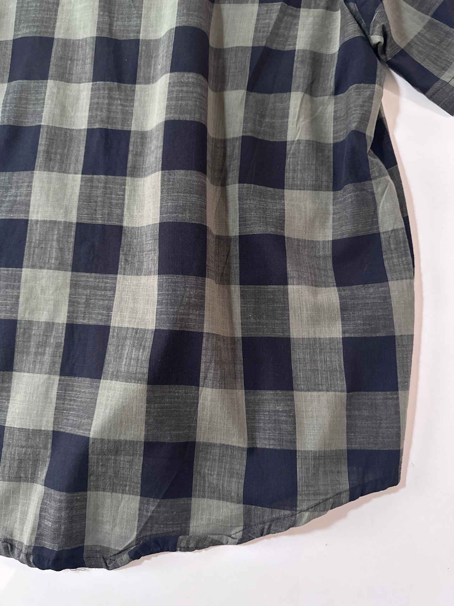 Camisa vaquera cuadros verdes, Talla 42,Xl, Hombre, Kracto