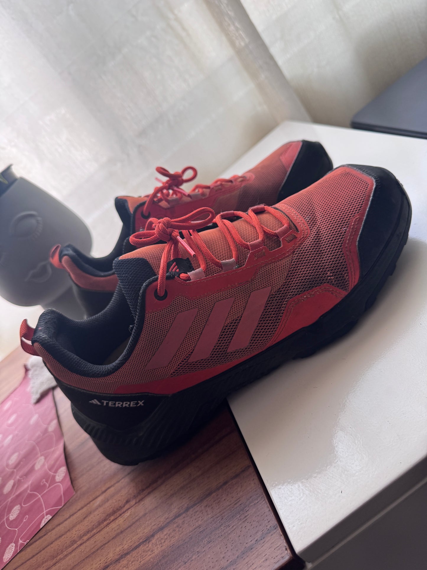 Tenis tracking naranja con negro, Talla 11 Usa, 9Mx, Hombre, Adidas