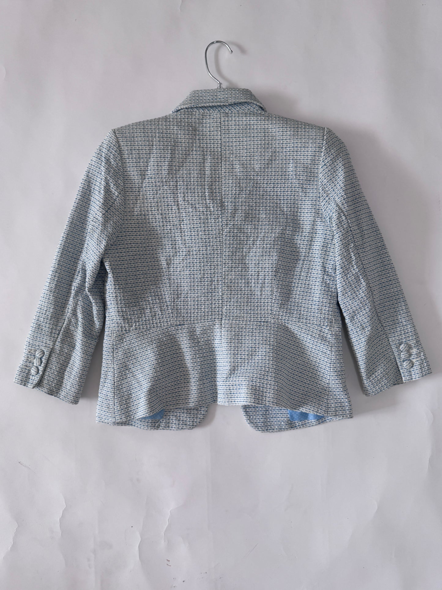 Blazer manga 3/4 Celeste, Talla S, Mujer, Old Navy