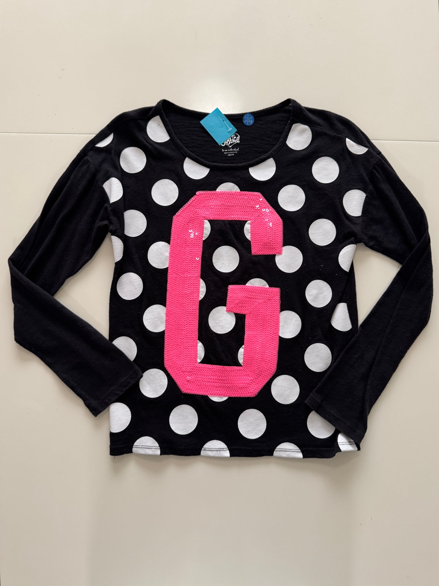 Blusa con aplique de lentejuelas, Talla 12/14 años, Niña, Justice