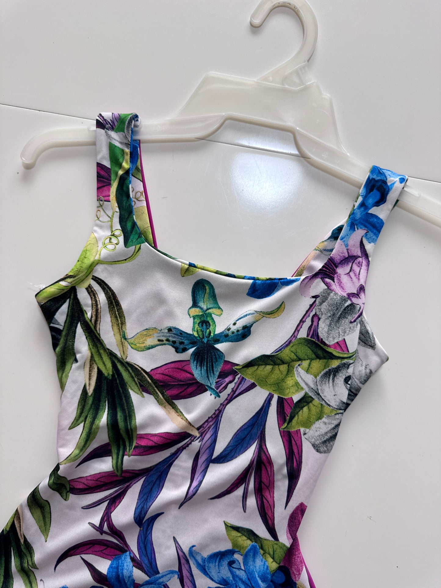 Leotardo estampado flores, Talla S, Mujer