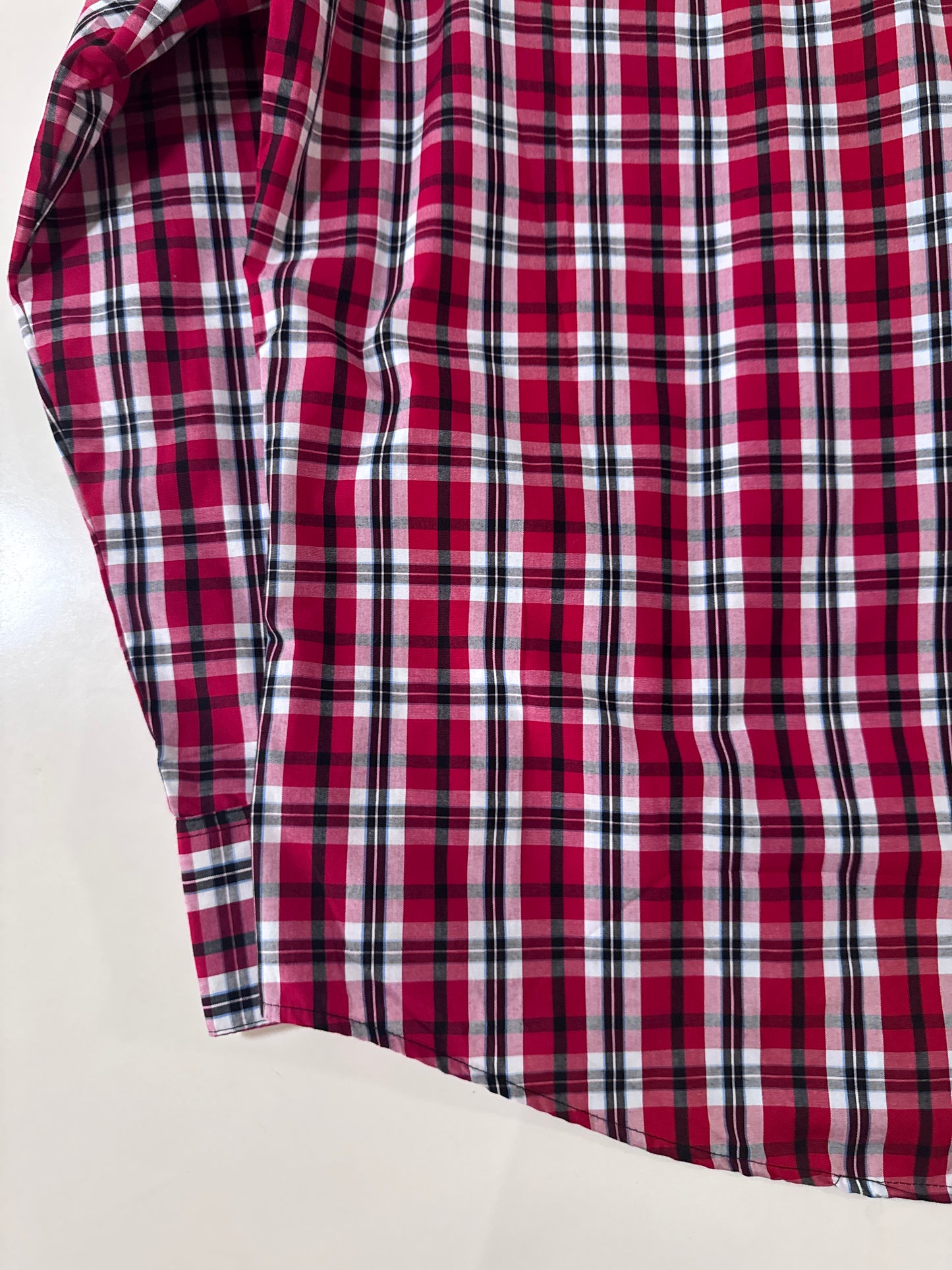 Camisa vaquera cuadros rojos, Talla 42,L, Hombre, Kracto