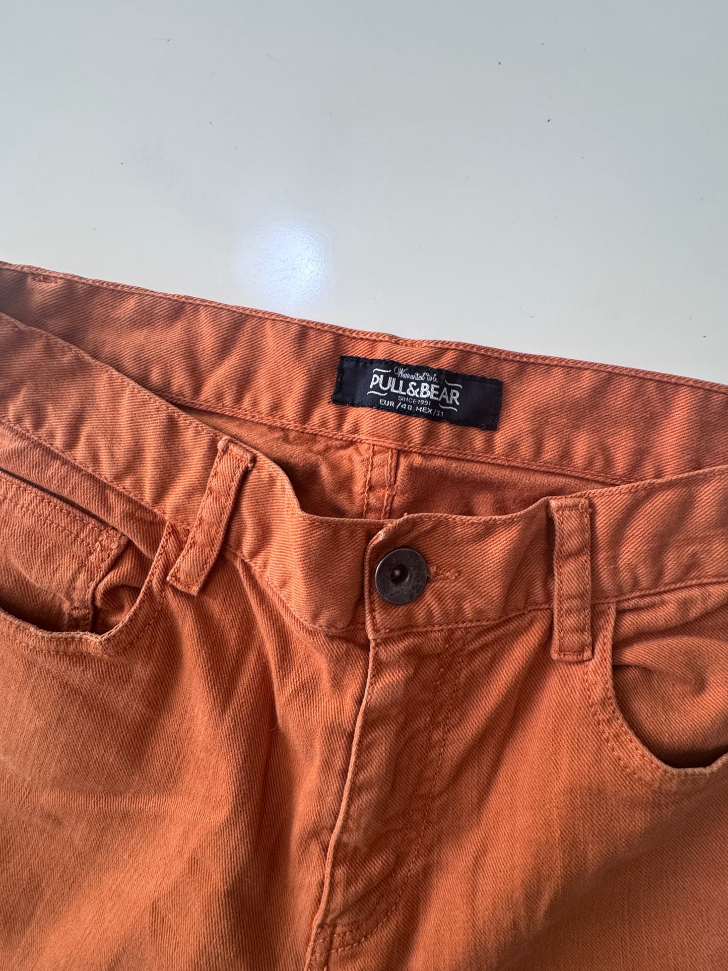 Jeans naranjas, Talla 31, Hombre, Pull & Bear