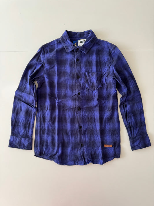 Camisa de franela de cuadros morada, Talla 10 años, Niños, Weekend