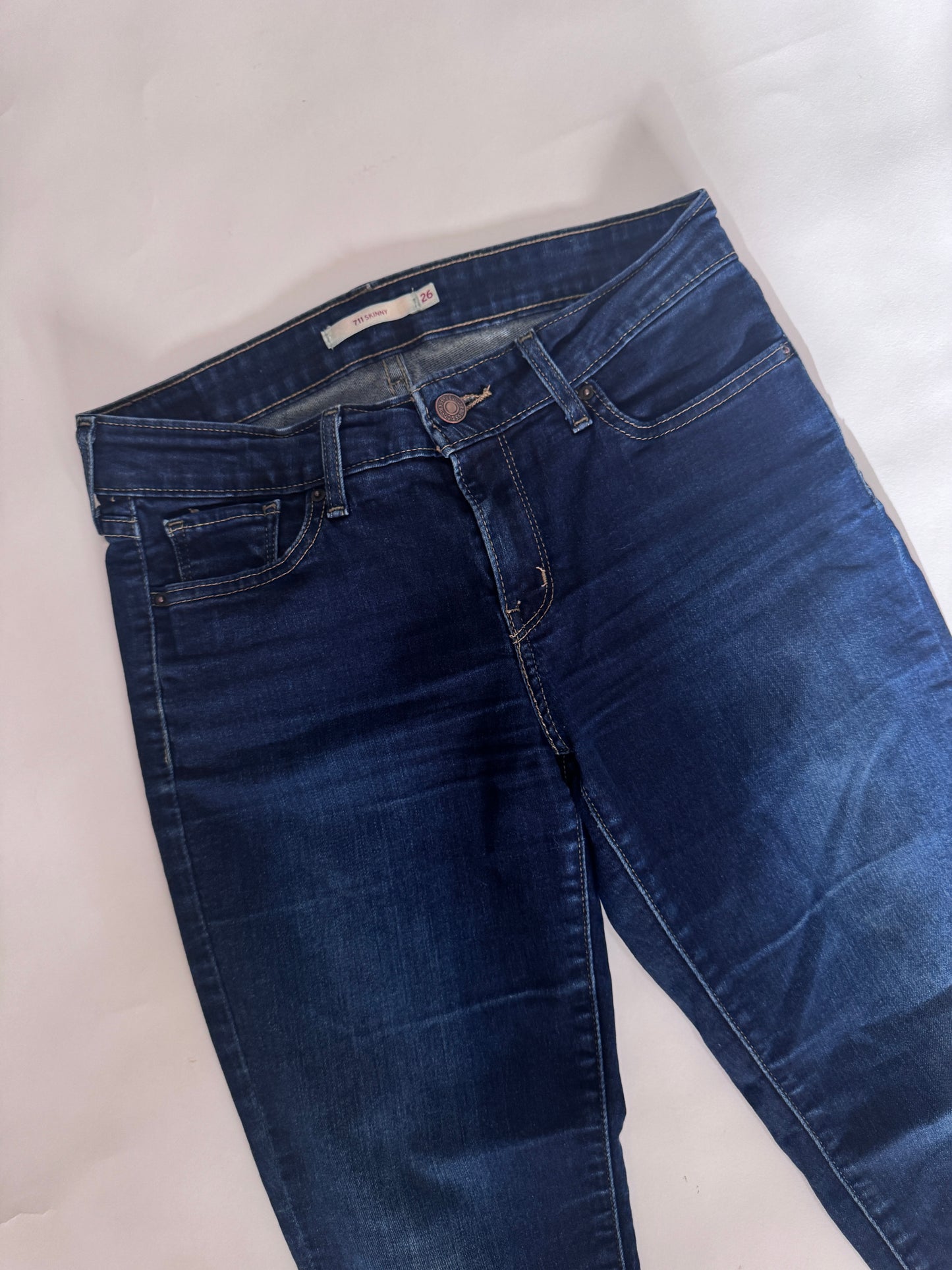 Skinny jeans azules, Talla 26, Mujer, Levi’s 711